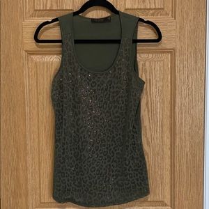 The Limited leopard print sparkle tank top
